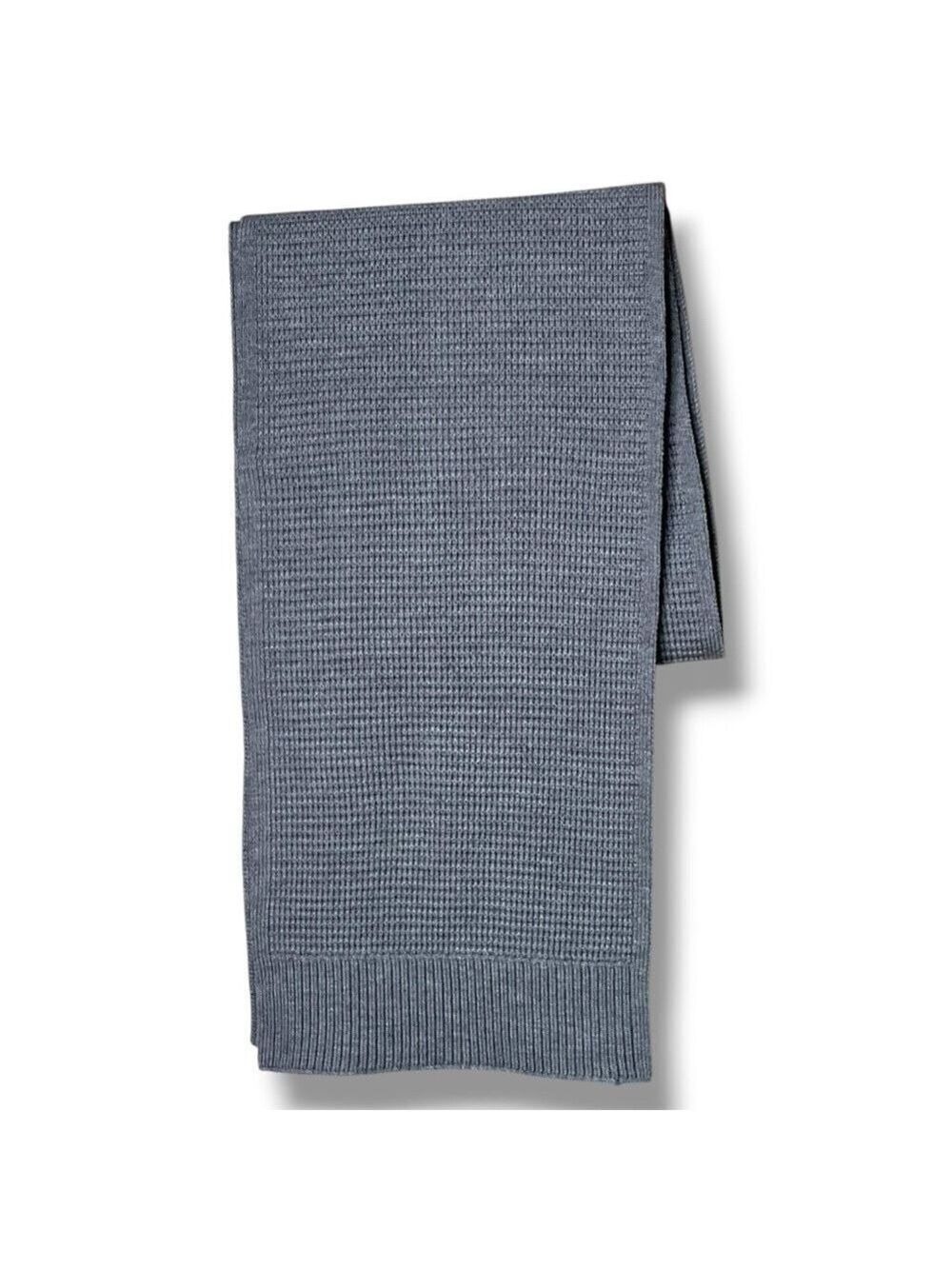 BANANA REPUBLIC 100% Extra Fine Merino Wool Washable Stretchy Scarf 70” Length